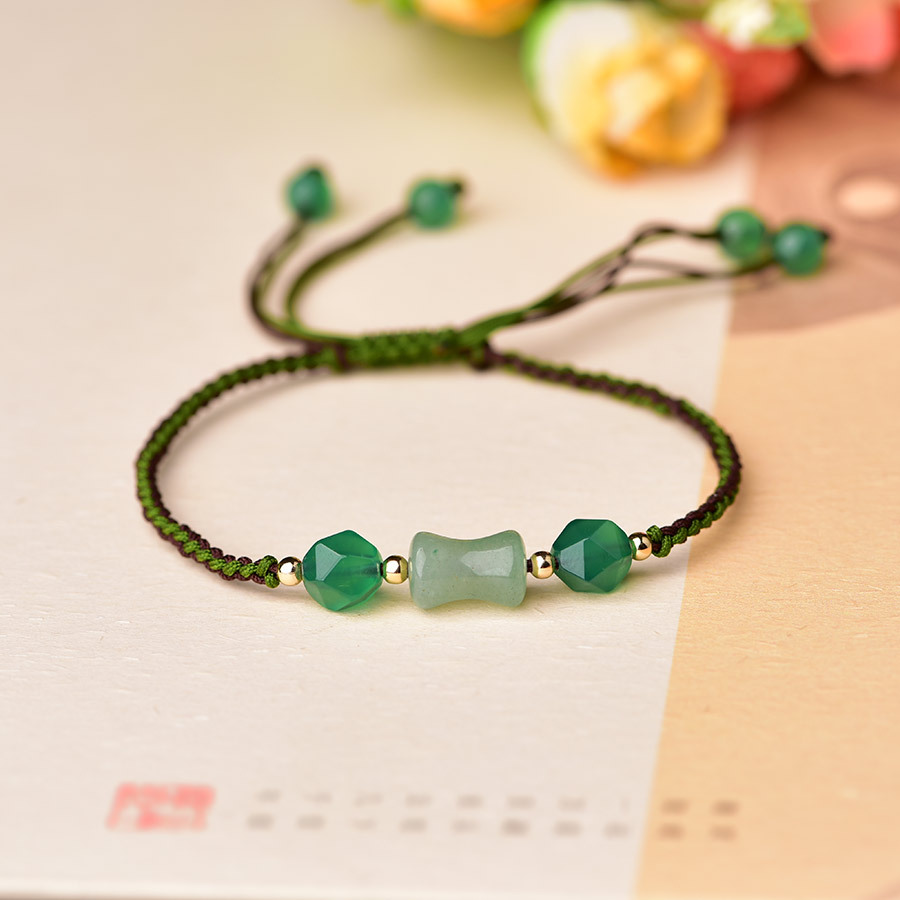 Green Natural Jade Beads Brace - Beading recension och pris