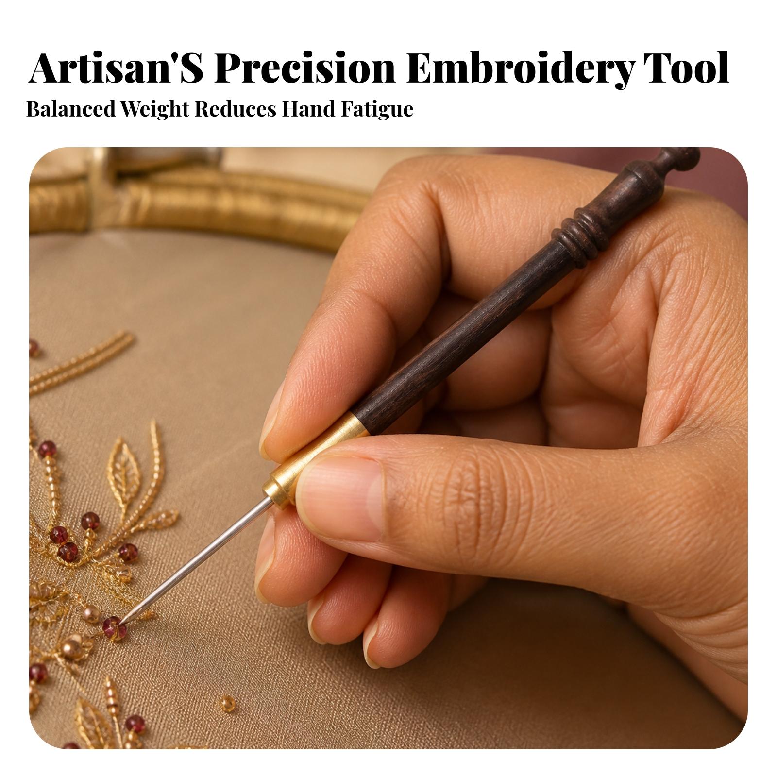 Ergonomic Wooden Handle Embroi - Wooden Crochet Hooks Ergonomic Handle recension och pris