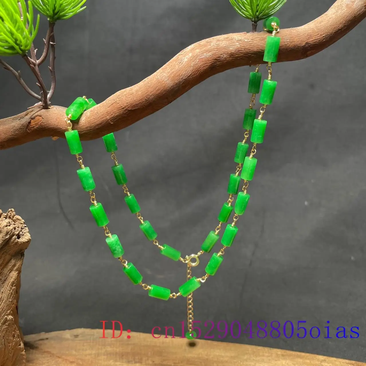 Green Jade Beaded Necklace Vin - Beading recension och pris