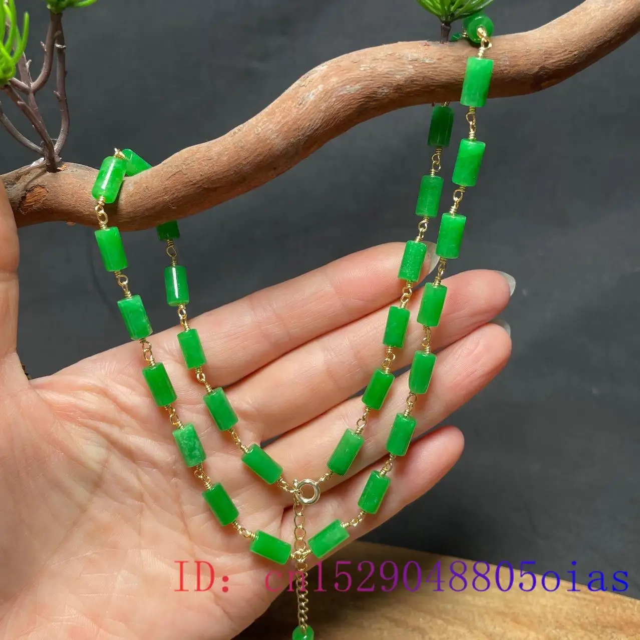 Green Jade Beaded Necklace Vin - Beading recension och pris