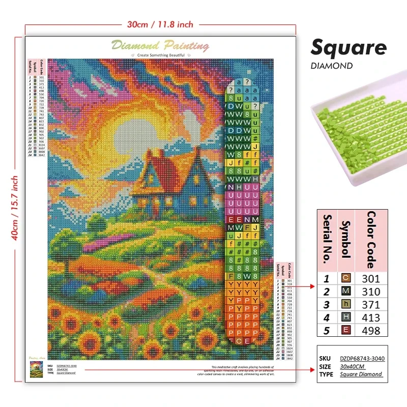 5D DIY Diamond Painting Kit Fr - 5D Diamond Painting Kit Full Drill recension och pris