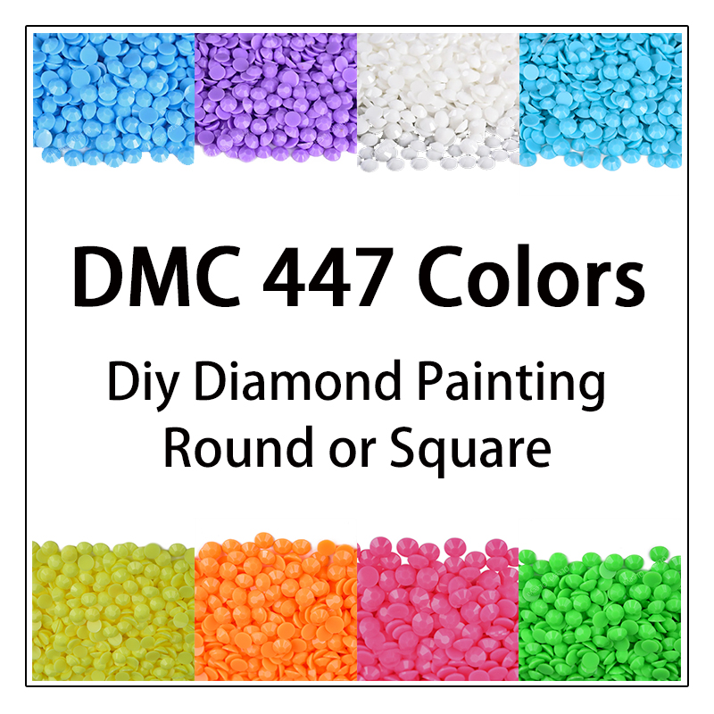 DMC 447 Colors 5D Diy Diamond  - 5D Diamond Painting Kit Full Drill recension och pris
