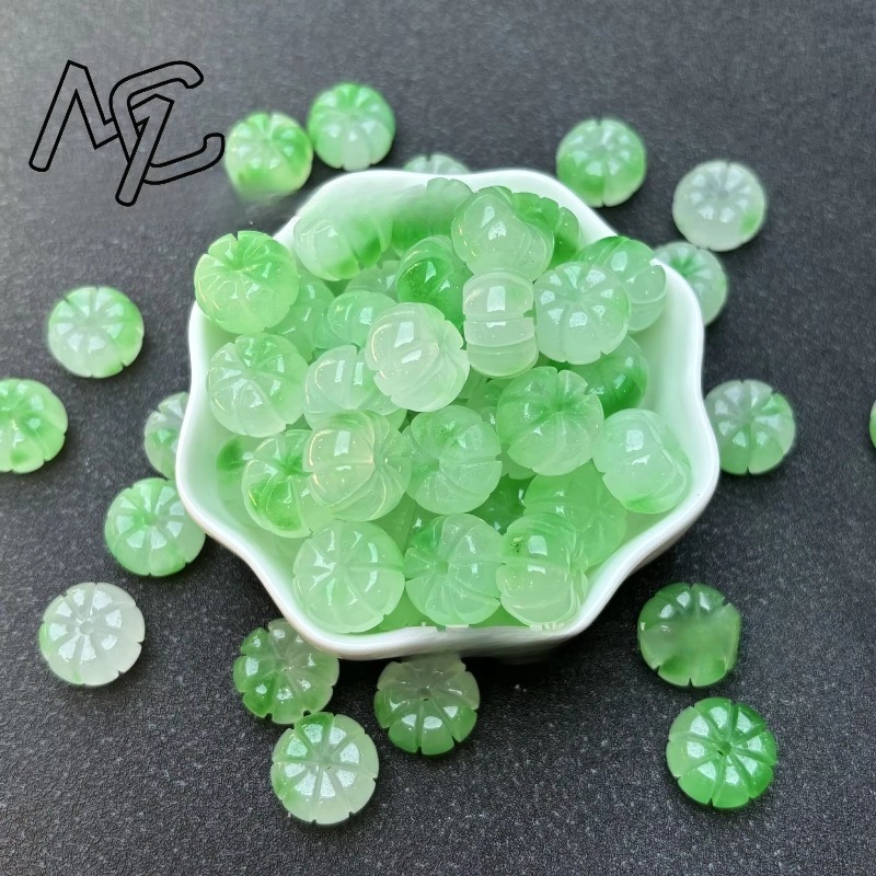 10pcs A Green Jade Pumpkin Bea - Beading recension och pris