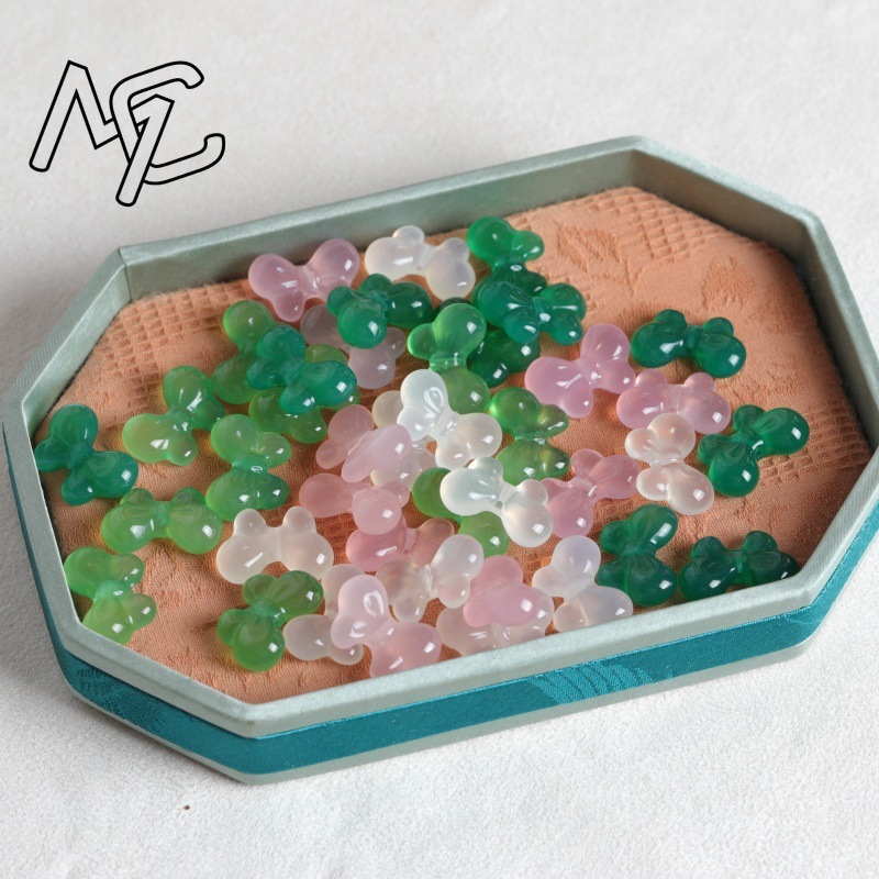 2PC Natural Chalcedony Double  - Beading recension och pris