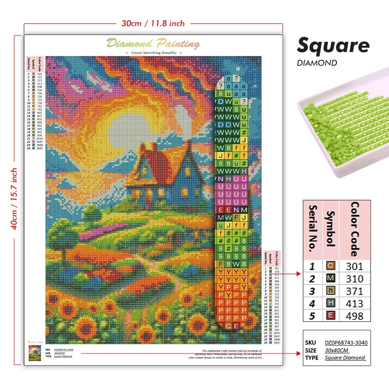 5D DIY Diamond Painting Kit Fl - 5D Diamond Painting Kit Full Drill recension och pris