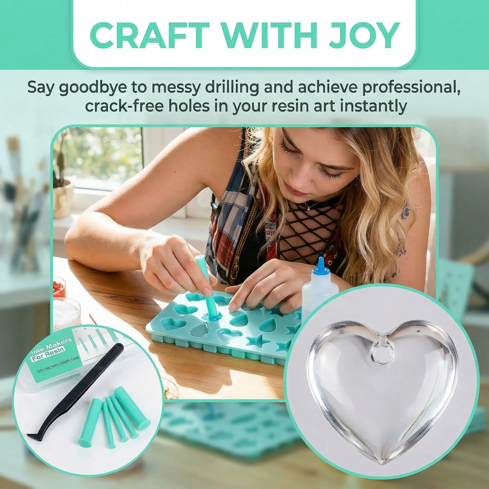 35pcs Resin Hole Opener Kit 2- - Silicone Epoxy Resin Molds Set recension och pris