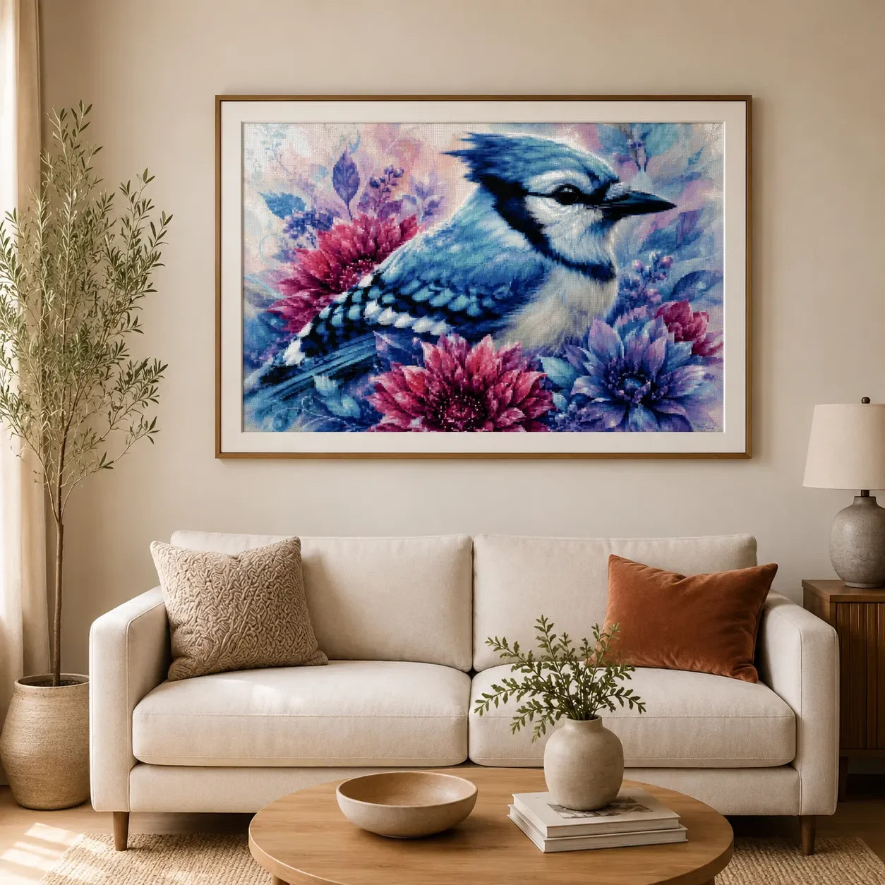 [ZZ8680-Blue Jay] | Beginner D - Cross Stitch Stamped Kits Beginners recension och pris