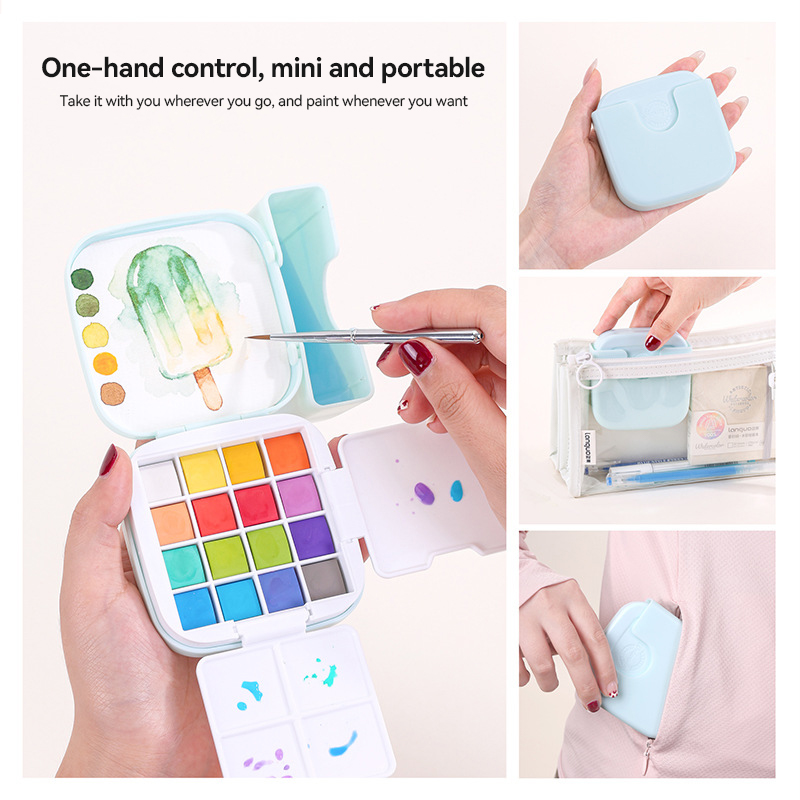 16 Colors Languo Solid Waterco - Watercolor Paint Set Solid Pigment recension och pris