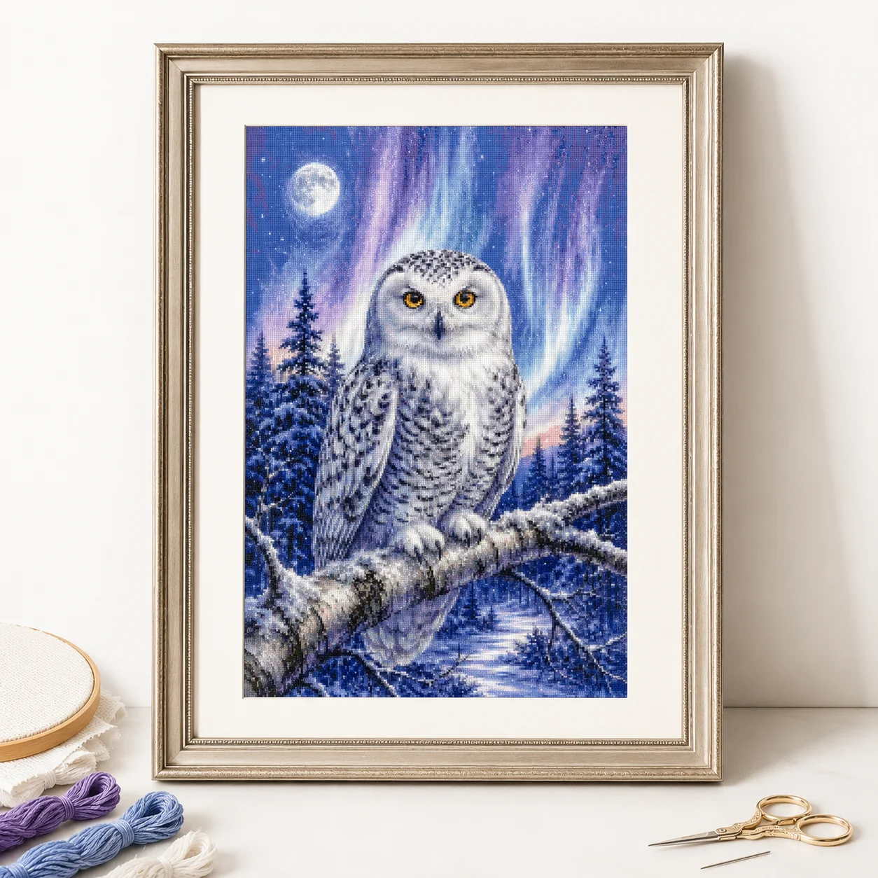 [ZZ8820-Winter Watch Owl] | Be - Cross Stitch Stamped Kits Beginners recension och pris